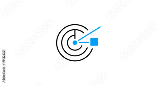 Bullseye Target with Blue Dart.