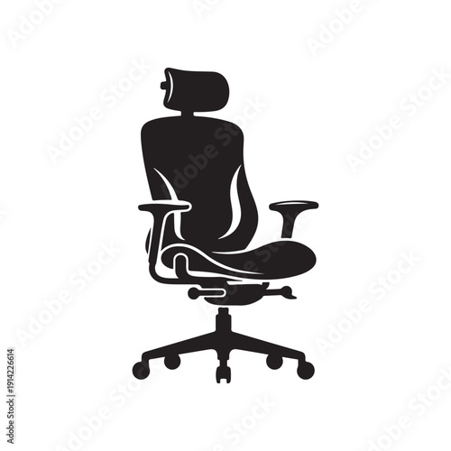 office chair silhouette icon