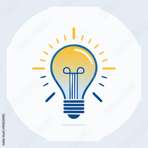 Light Bulb Illustration Symbolizing Innovation, Creativity, and the Genesis of New Ideas and Solutions