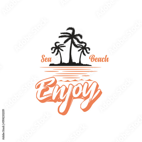 Wallpaper Mural hello summer typography t-shirt design Torontodigital.ca