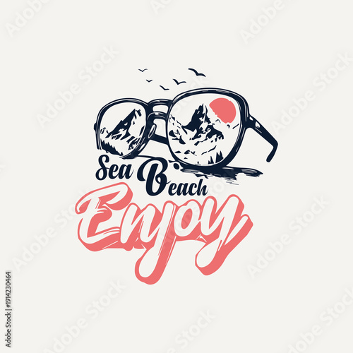 Wallpaper Mural hello summer typography t-shirt design Torontodigital.ca