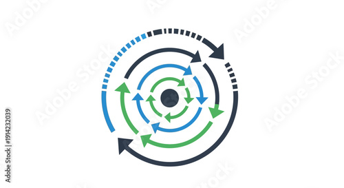 Circular Arrows Infographic Design Element.