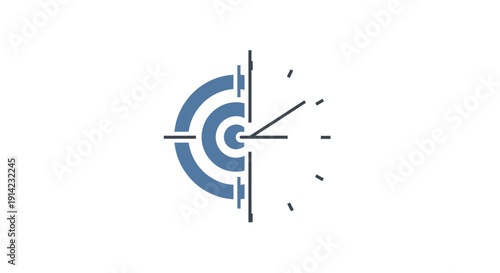 Clock Face with Hour and Minute Hands.