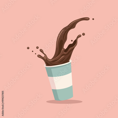 Chocolate Splash From Paper Cup