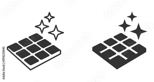 Vector illustration of sparkling clean floor tiles representing hygiene and professional cleaning services work