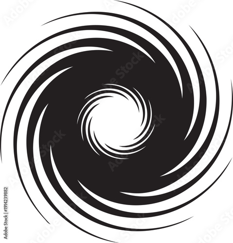 Swirling Vortex Abstract: A mesmerizing vortex, captured in bold black and white, invites viewers into a dynamic dance of energy, motion, and abstract creativity. 