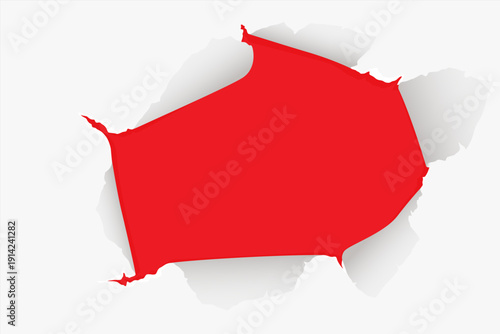 Realistic Torn White Paper Texture with Ripped Edges on Transparent Background