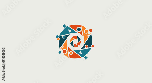 A vibrant overhead shot of professional photographers selecting high-quality digital assets from an expansive library of premium stock photography on a modern studio table