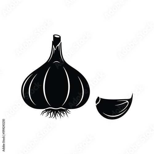An amazing icon of garlic, food ingredient, garlic clove