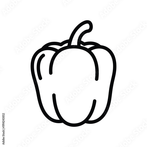 Visually appealing amazing icon of bell pepper, vector of capsicums