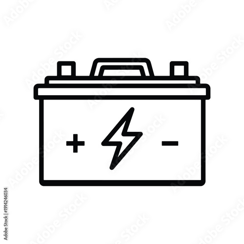 Creatively designed icon of battery in trendy style