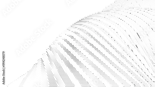 Abstract Halftone Dot Pattern Diagonal Lines Vector Illustration