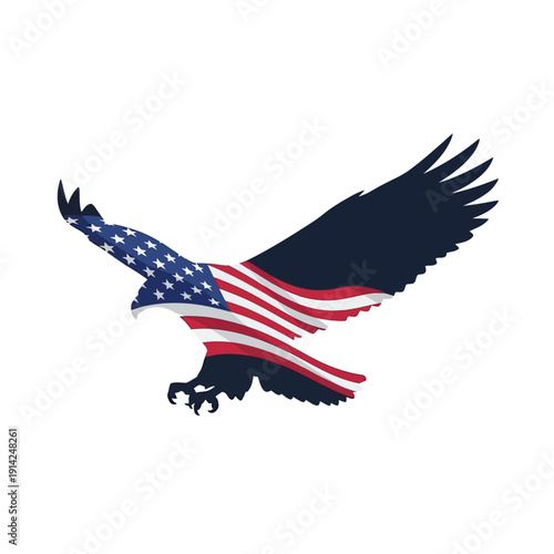 American Eagle Flag Symbol, Patriotism, Freedom, USA