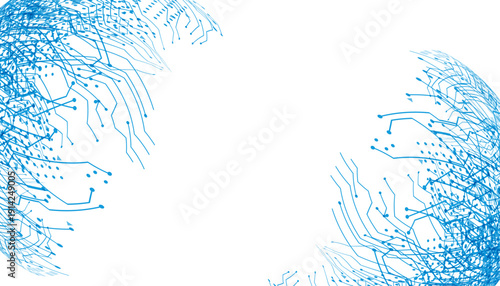 abstract circuit board global network technology background