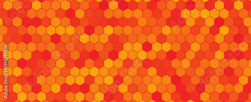 Repeating Pattern of Abstract Colorful Hexagon Vector