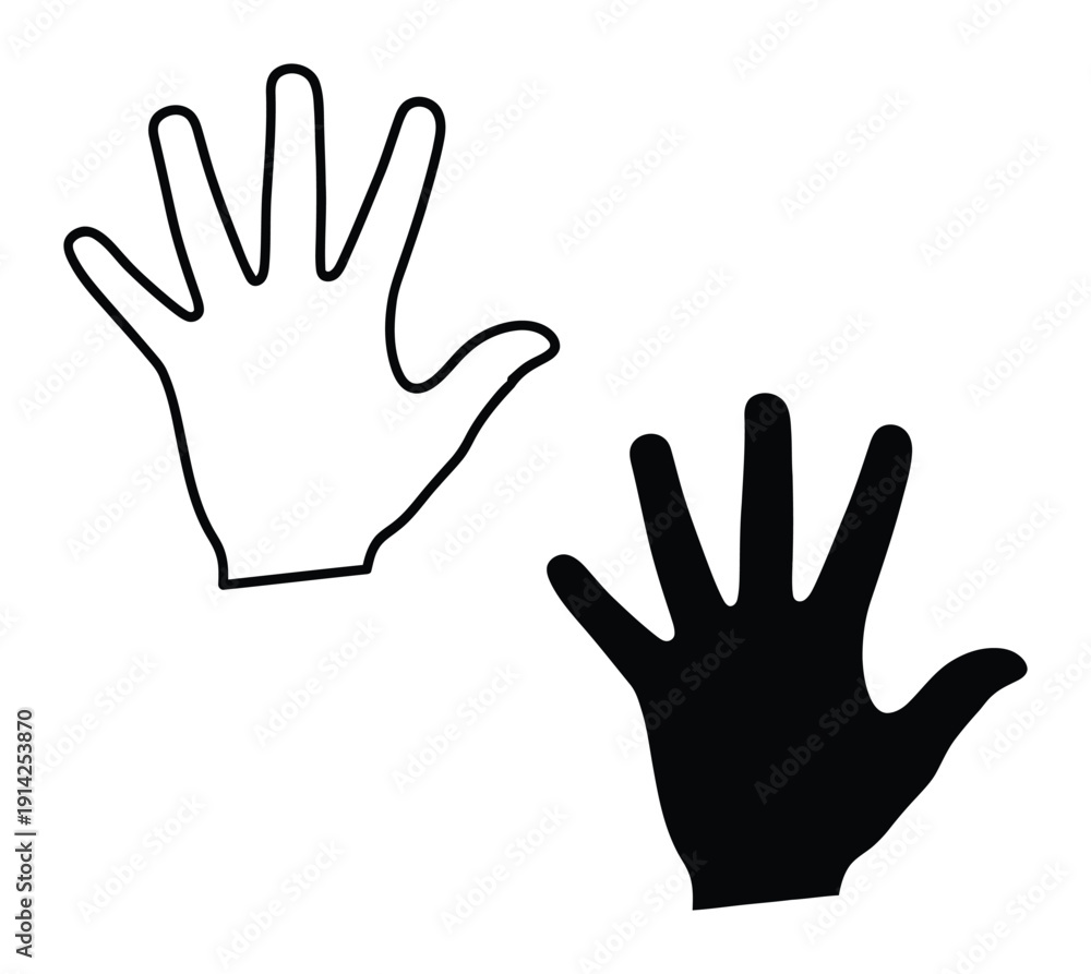 Fototapeta premium Hand Gesture Icons Vector Illustration