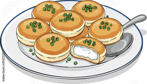 Khanom krok Thai food