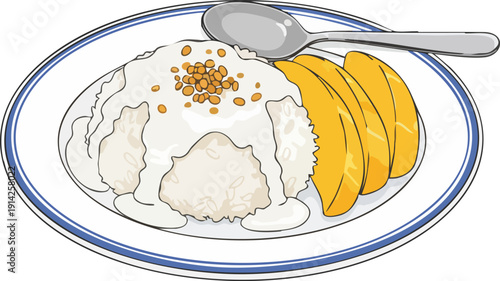 Thai mango sticky rice