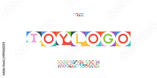 Color Font Logo Alphabet Vector Fun Letter Set Blocky Typography, Art Typographic Design for Kids Zone Title Text, Toy Typo Poster Headline, Type Fest Logotype, Colorful Fonts. Vector Typeface.