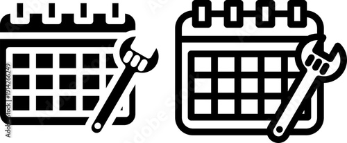 Scheduled Industrial Maintenance Icon