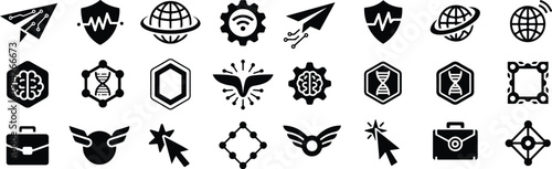 Startup Logo Icon Set Modern Vector Pack Premium Startup Icons for Branding and App Design