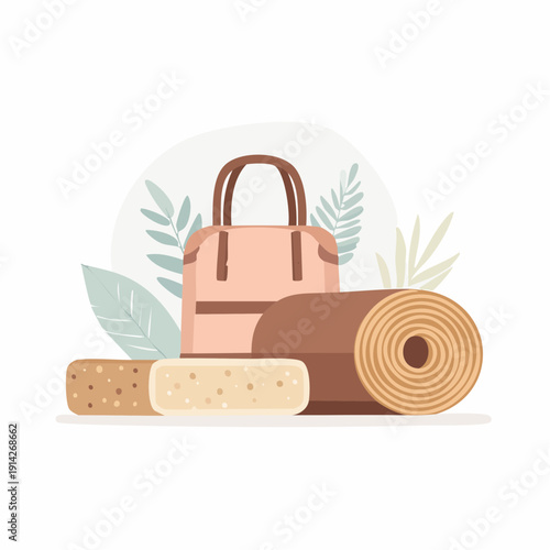 Wellness and Self-Care Essentials Yoga Mat, Bag, and Foam Roller