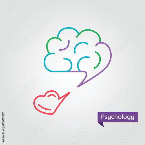 Mental health, psychotherapy concept. Searching for harmony between mind and emotions