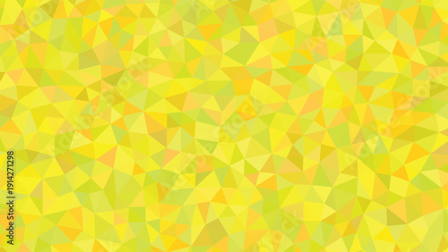 A cheerful mosaic of bright yellow and vivid lime green triangles creates an energetic low poly pattern