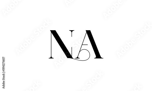 NA initial letter logo or NA monogram