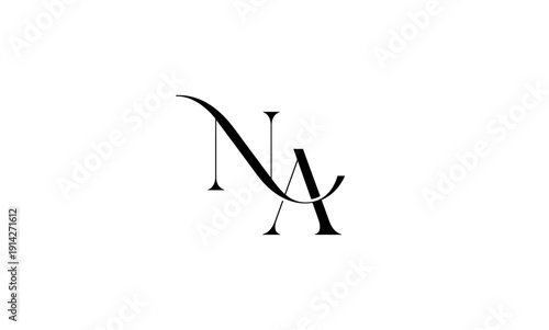 NA initial letter logo or NA monogram