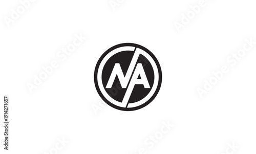 NA initial letter logo or NA monogram