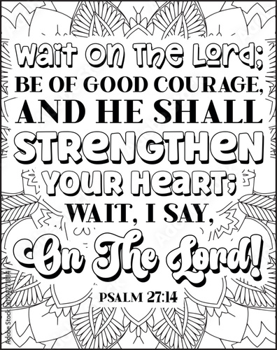 Bible Verse Coloring Page for Adults. Bible Quote Mandala Coloring Page