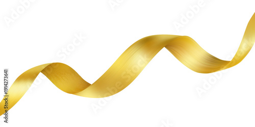 One stripes ribbon golden graphic with a gold wave curve.