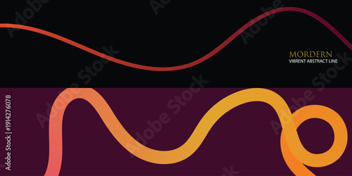 Vibrant abstract poster with gradient waves and bold colors