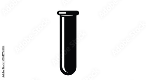 Simple black and white illustration of a laboratory test tube