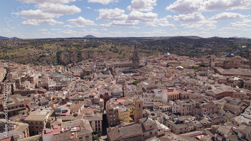 Aerial View of Beautiful Architecture and Cityscape of Toledo, Spain