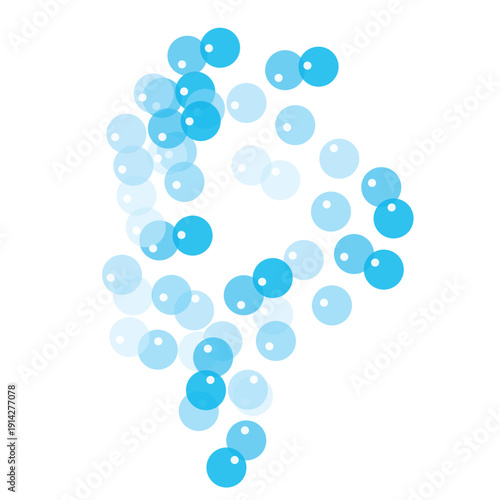 abstract blue background with bubbles ..