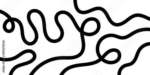 Black squiggly lines on white background