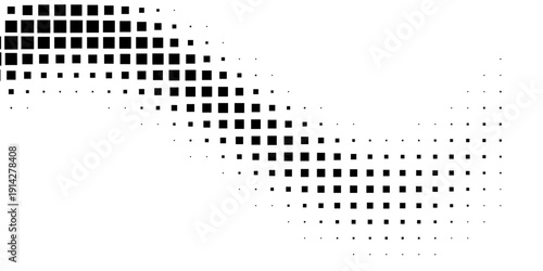 Dotted halftone gradient texture. Vanishing polka dot background. Repeating dots gradation pattern background. Black fading comic pop art
