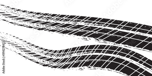 Vector Tire Track Background.Grunge Tire Track.