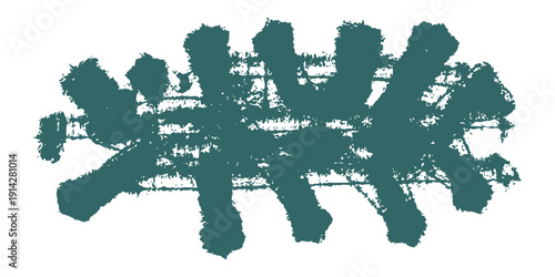 Green line abstract of paint isolated on transparent background