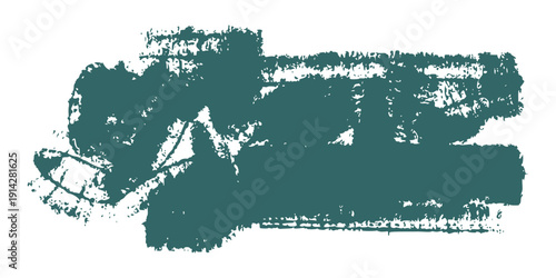 Green line abstract of paint isolated on transparent background