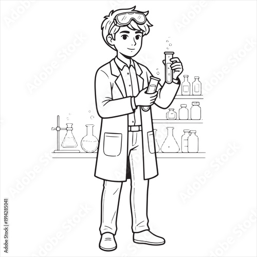 Black and White Line Drawing