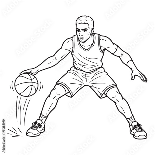 Black and White Line Drawing