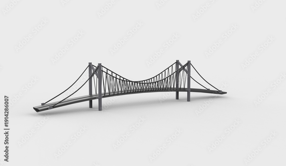 Fototapeta premium Single suspended bridge