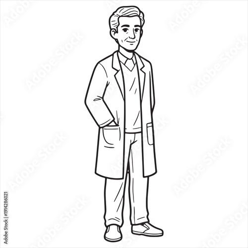 Black and White Line Drawing