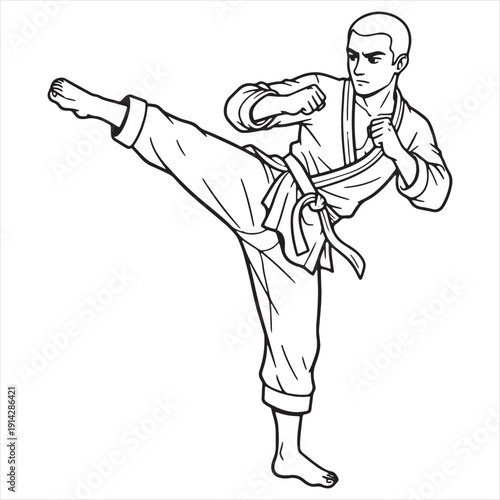 Black and White Line Drawing