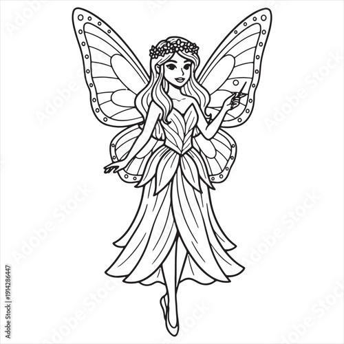 Black and White Line Drawing