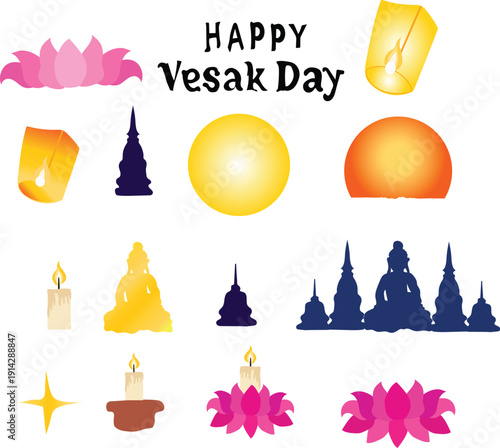 happy vesak day Happy vesak greeting card design