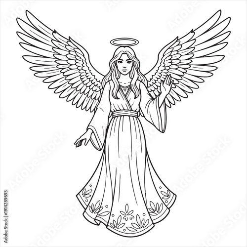 Black and White Line Drawing